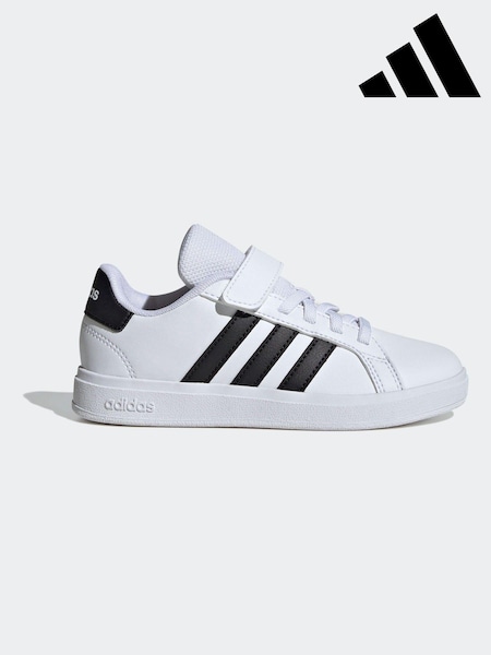 adidas Off White Kids Grand Court 2.0 Shoes (K96760) | R$ 275