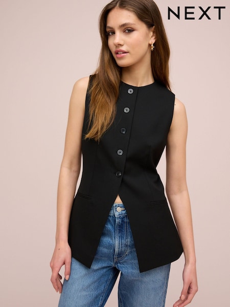 Black Tailored Waistcoat (K96797) | INR 4,207