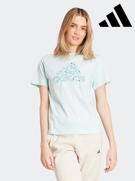 Verde - Tricou adidas Imprimeu animal 100% Bumbac (K96944) | 82 LEI