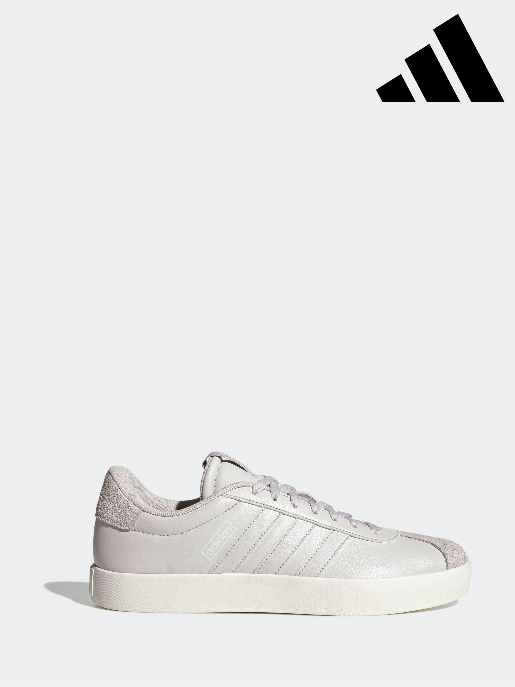 Adidas grey canvas trainers sales