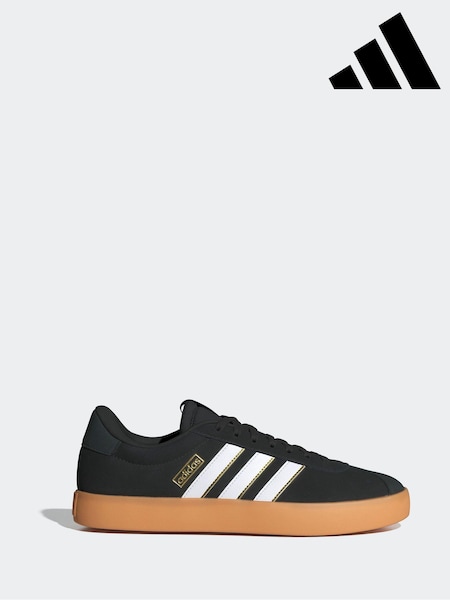 adidas Black/Gum VL Court Trainers (K97022) | $114