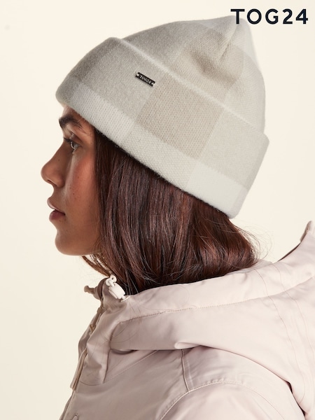 Marrón - Gorro de punto a cuadros supersuave Kaz Tog 24