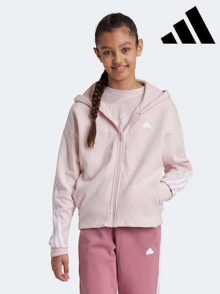 adidas Pink Future Icons 3-Stripes Full-Zip Hoodie (K97081) | AED154
