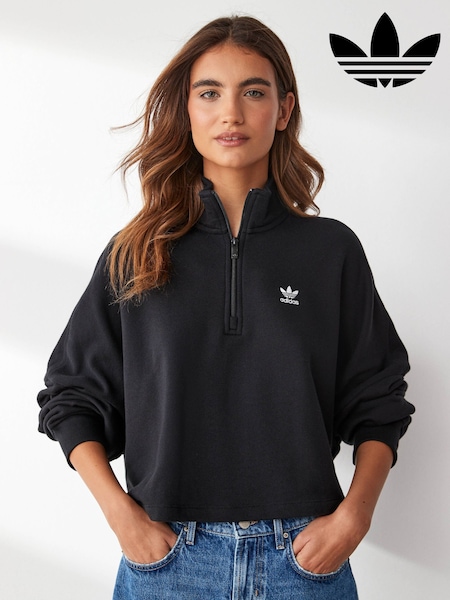שחור - Adidas Originals Essential 100% Cotton Sweatshirt (K97148) | ‏226‏₪