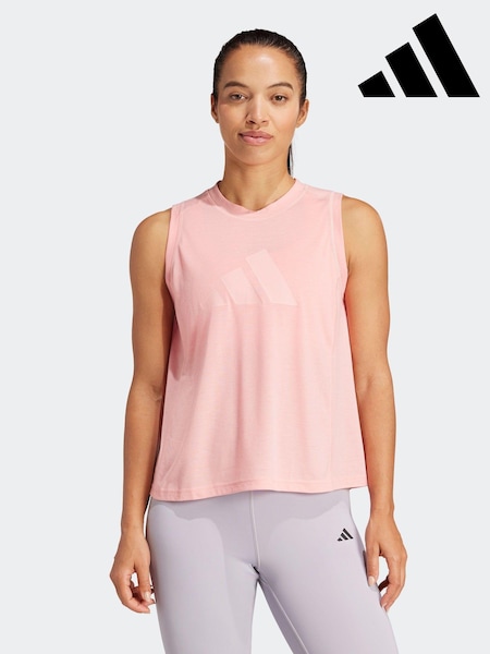 adidas Pink Train Essentials Big Logo Training Tank Top (K97187) | €7