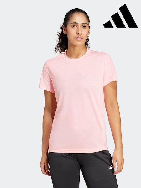 adidas Pink Train Essentials Logo T-Shirt (K97214) | €19