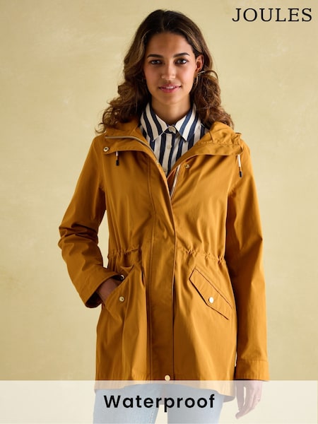 Joules Portwell Dark Yellow Waterproof Raincoat With Hood (K97274) | €73