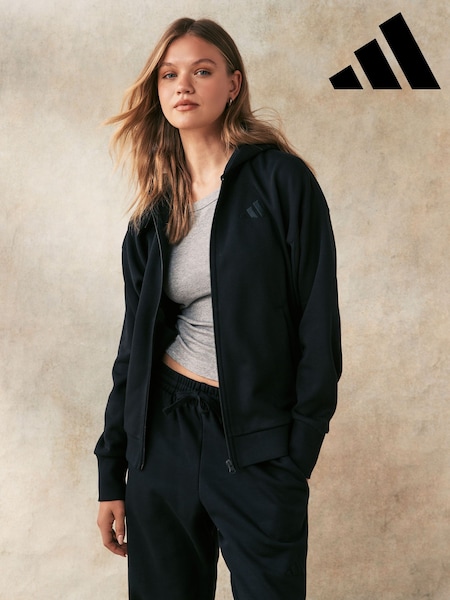 adidas Black All Szn Full Zip Hoodie (K97327) | $96