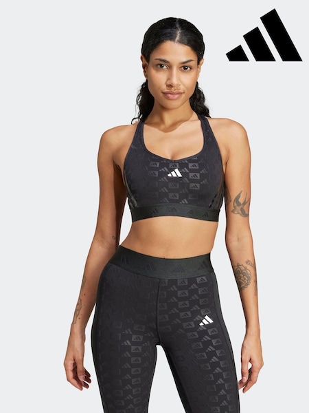 adidas Black Power Hyperglam Medium Support Bra (K97453) | €22
