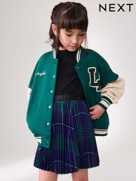 Purple Pleated Check Skirt (3-16yrs) (K97495) | € 9 - € 12