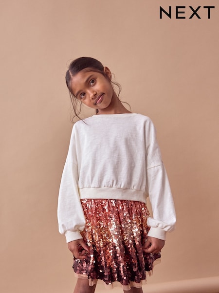 Gold Sequin Skirt (3-16yrs) (K97499) | 83 QAR - 100 QAR