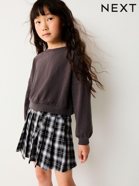 Monochrom - Pleated Check Skirt (3-16yrs) (K97500) | 4 € - 6 €