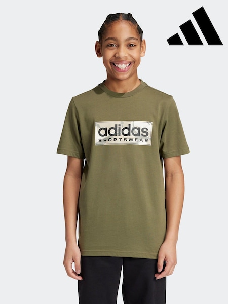 adidas Kids Sportswear 100% Cotton Camo Linear Graphic T-Shirt (K97613) | ‏26 د.إ.‏