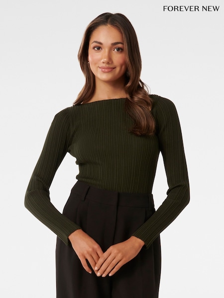 Forever New Evie Petite Long Sleeve Rib Knit Top (K97698) | 15 €