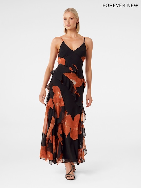 Forever New Red Poppy Ruffle Dress (K97711) | €70