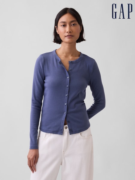 Blu - Gap Modern Crew Neck Cardigan