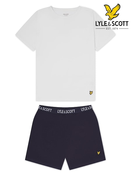 Lyle & Scott White Sleepwear Shorts Boys Prince Set (K97853) | AED146