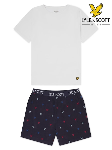 Lyle & Scott White Sleepwear Jethro Boys Shorts Set (K97872) | AED175