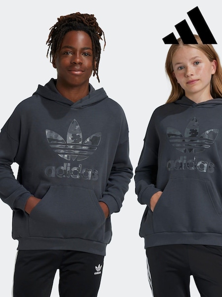adidas Grey Kids Trefoil 100% Cotton Hoodie (K97899) | €25