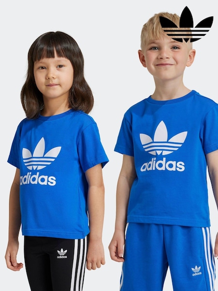 adidas originals Blue 100% Cotton Trefoil T-Shirt (K97951) | AED87