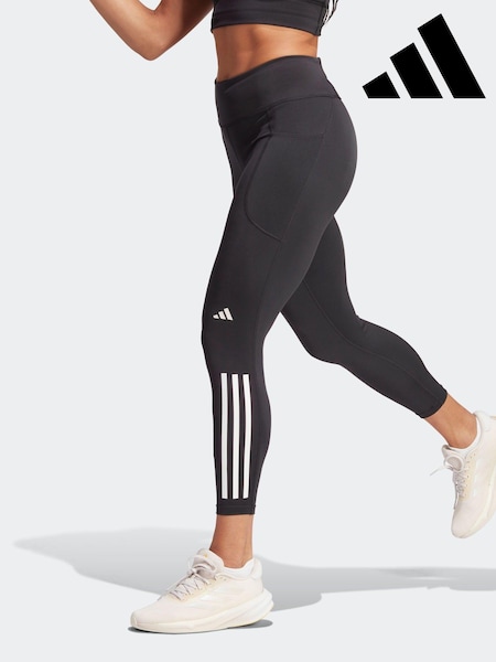 adidas Black Daily Run 3S 7/8 Leggings (K98025) | AED174