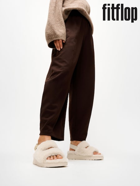 Krem - Fitflop Gen-ff Shearling Two-bar Sandals
