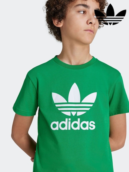 adidas orignal Green Kids Trefoil 100% Cotton T-Shirt (K98264) | AED105