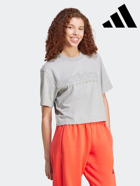 adidas Grey 100% Cotton ALL SZN T-Shirt (K98371) | €19