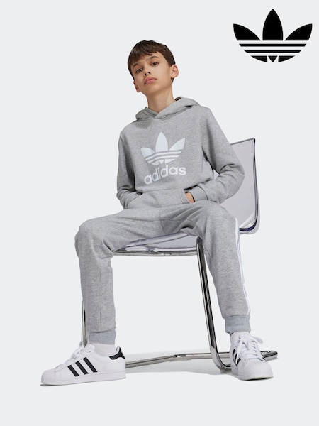 adidas originals Grey Trefoil Hoodie (K98463) | AED102
