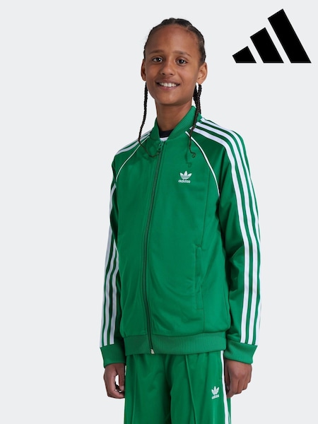Зеленый/белый - adidas Kids Originals Adicolor SST Track Top (K98490) | €27