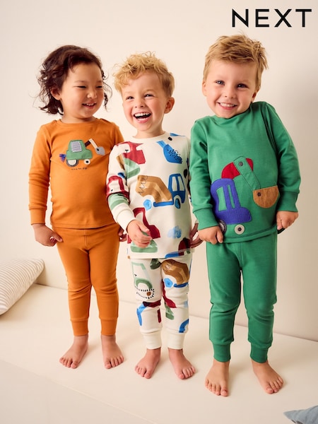 Transporte verde/naranja - 3 Pack Snuggle Pyjamas (9mths-8yrs) (K98563) | 36 € - 44 €