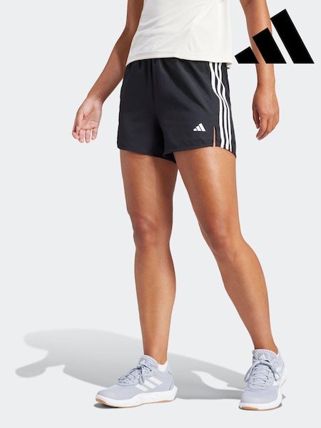 adidas Black 3 Stripe High Rise Shorts (K98816) | R$ 225