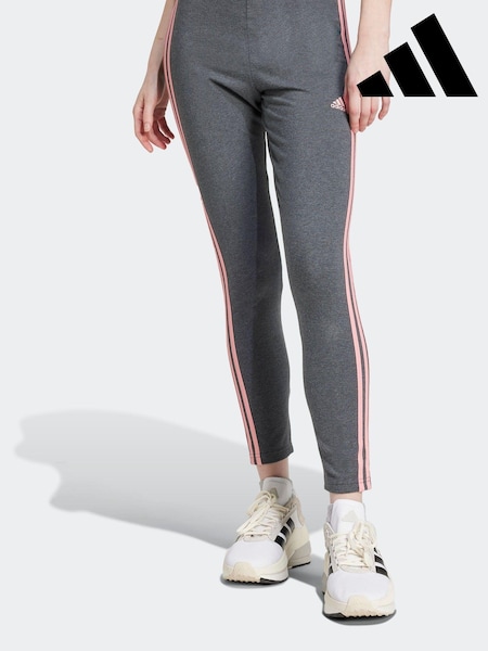 adidas Grey 3 Stripe High Waist Leggings (K98828) | R$ 245