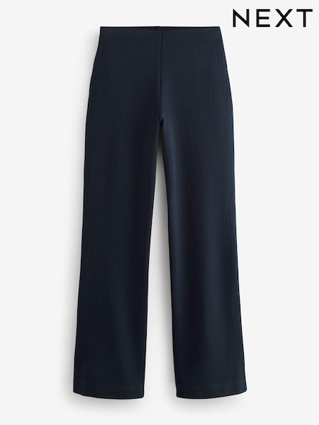 Navy Blue Smoothing Ponte Jersey Wide Leg Trousers (K98879) | 1,343 UAH