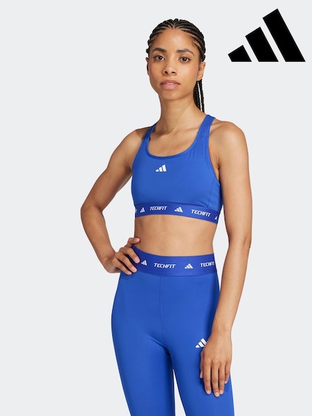 Dunkelblau - adidas Medium Support Techfit Powerreact Bra (K98929) | 25 €