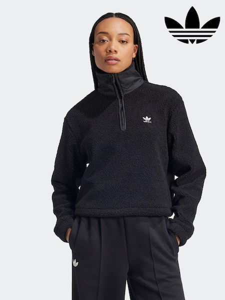 Adidas Originals 3-stripes Teddy 1/2 Zip Sweatshirt (K98984) | ‏302‏₪