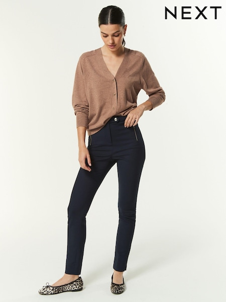 Navy Blue Zip Detail Skinny Trousers (K99012) | 1,060 UAH