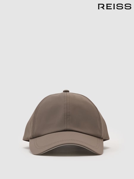 Mushroom Brown - Regular Reiss Caleb Technical Logo-embroidered Baseball Cap