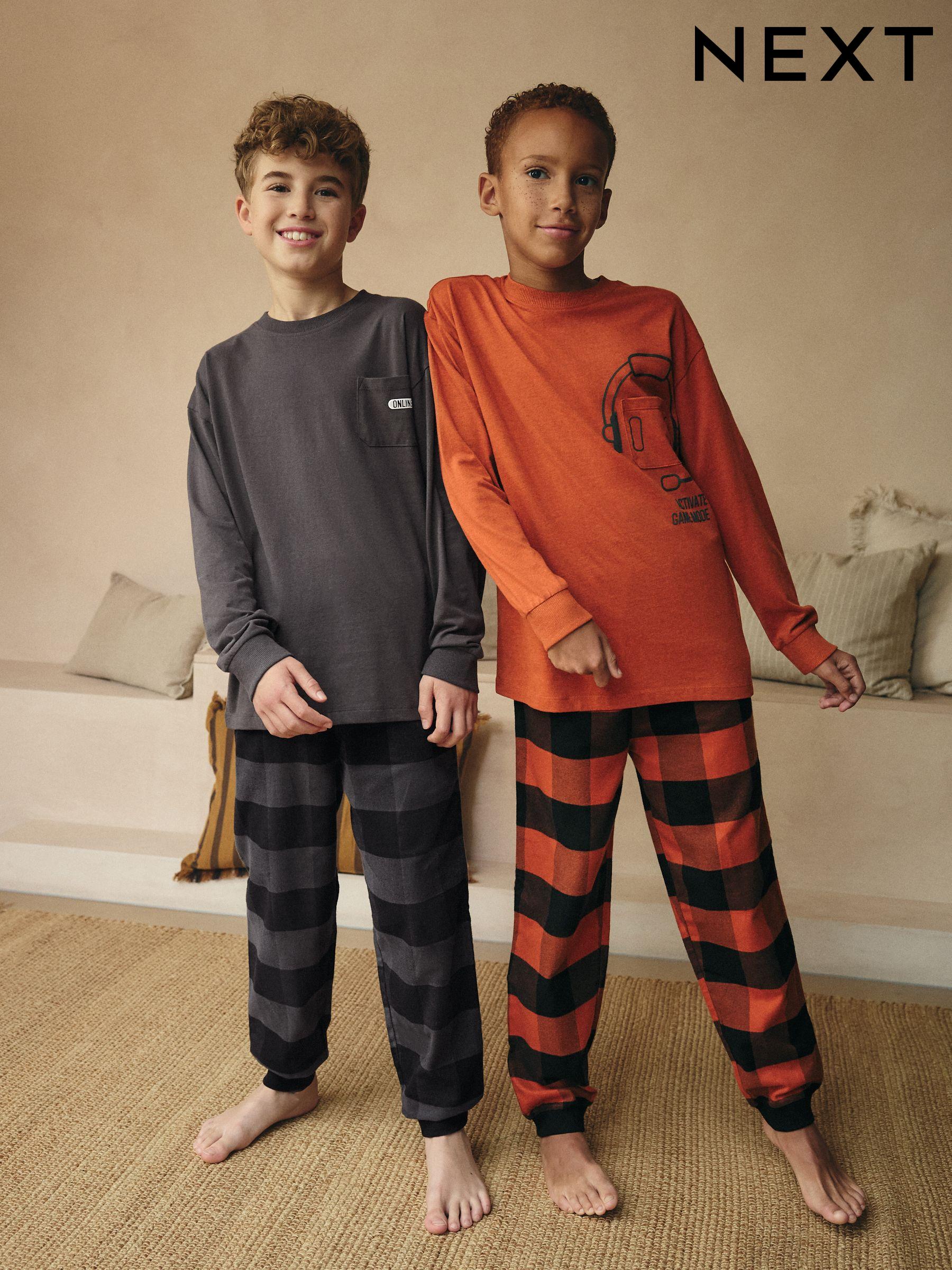 Boys Pyjamas Black 2 Pack Nightwear Next Oman