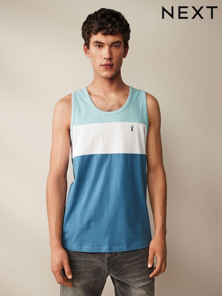 Blue 100% Cotton Block Vest (K99158) | €6