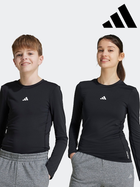 adidas Black Kids Techfit Long Sleeve Top (K99275) | AED67