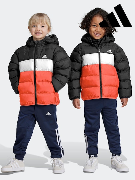 أسود/أحمر - adidas Synthetic Down Padded Jacket (K99526) | ‏174 د.إ.‏