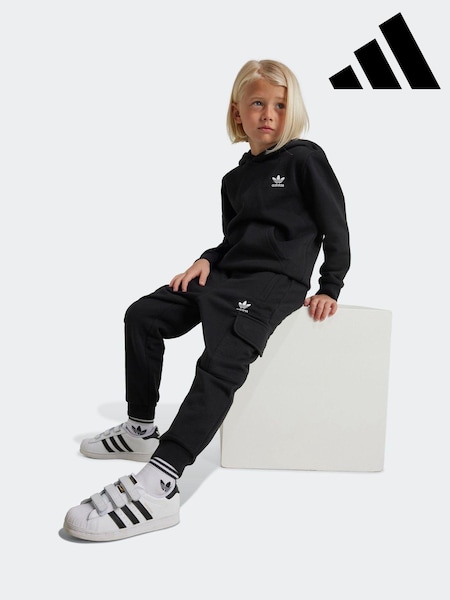 adidas Originals Black Hoodie and Joggers Set (K99599) | $62