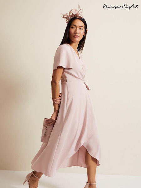 Phase Eight Baby Pink Petite Julissa Wrap Dress (K99732) | €198