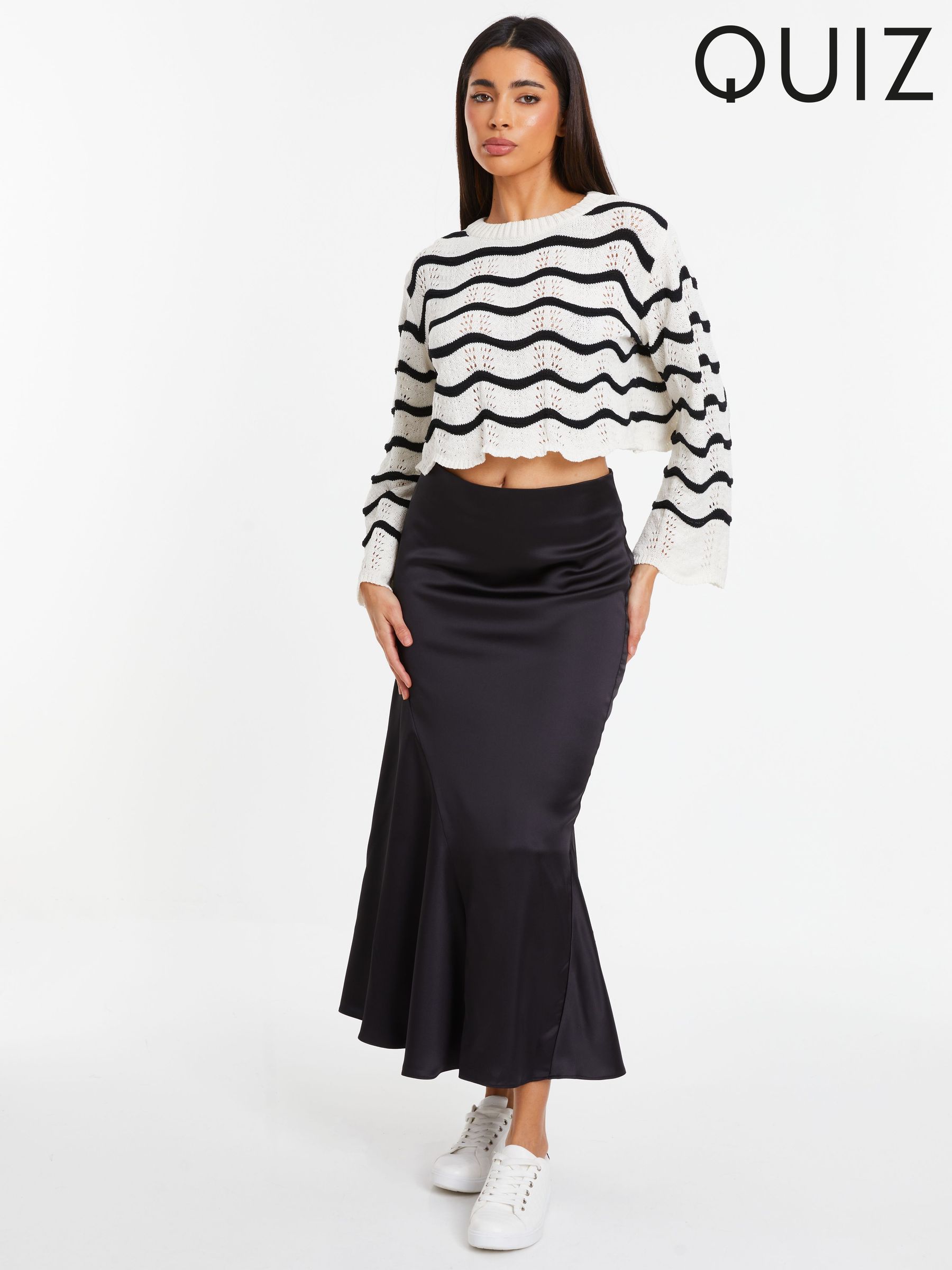 Quiz satin skirt hot sale
