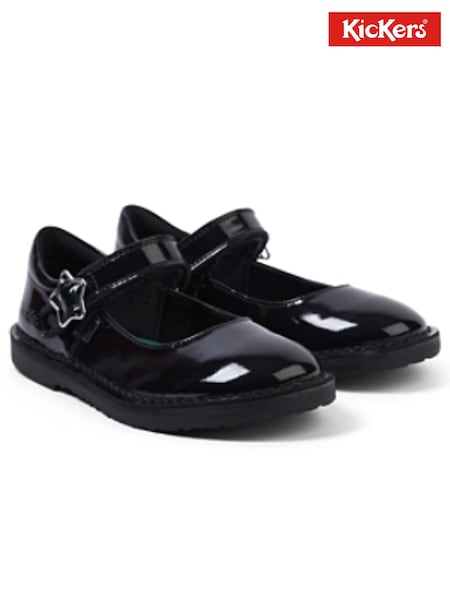 Kickers Black Adlar MJ Stardust Patent Shoes (K99766) | €31