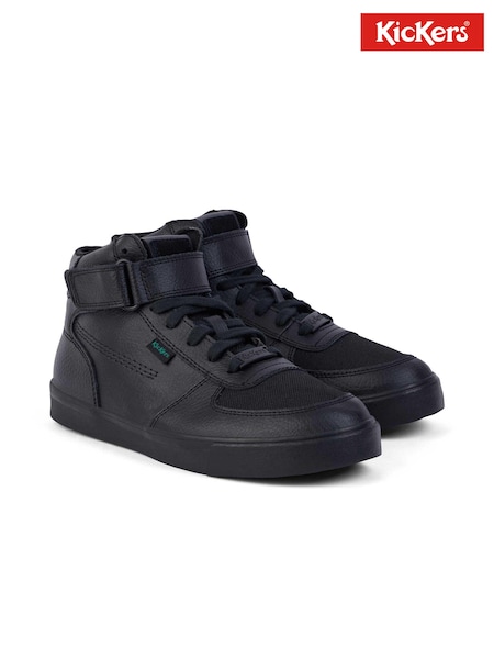 Kickers Black Tovni Hi Mix Mesh Leather Trainers (K99829) | €39 - €39.50