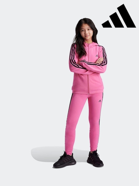 adidas Pink Sportswear Essentials 3-Stripes Cotton Leggings (K99903) | AED52