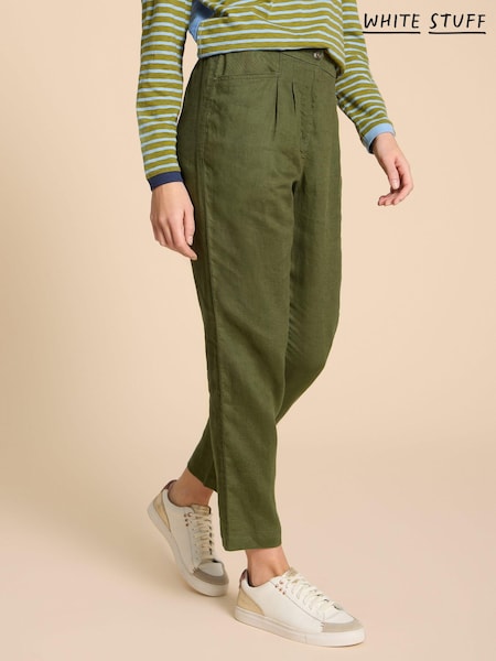 Grün - White Stuff Rowena 100% Linen Trousers (K99969) | 42 €
