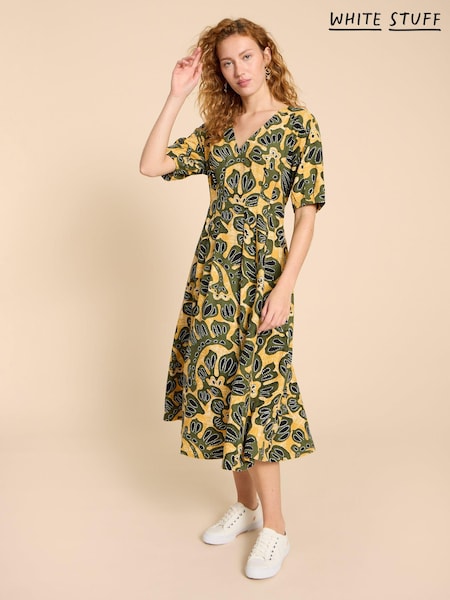 White Stuff Yellow Kate Linen Blend Dress (K99986) | €52